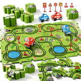 Bennol Toddler Toys Gifts for 2 3 4 5 Year Old Boys, 56 Jigsaw Puzzle Race Track Car Set Toys for Kids Boys Toddlers 1-3 2-4 3-5 4-6, Puzzle Tracks Car Toys Gifts for 2 3 4 5 Year Old Boys Kids Bennol
