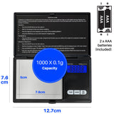 Smart Weigh Digital Pocket Gram Scale, 1000g x 0.1 Grams, Digital Gram Scale, Jewelry Scale, Food Scale, Medicine Scale, Kitchen Scale Black, Battery Included Smart Weigh