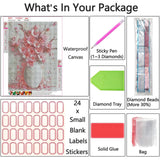 Shouruihua Floral Diamond Painting Kits for Adults, Pink Cherry Blossoms Flowers Diamond Art Painting by Numbers Kits, Diamond Dots Art Kits, Full Round Drill Gem Art for Home Wall Decor, 11.8x15.7 in Shouruihua