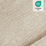 MCombo Wall-Hugger High Leg Power Recliner Chair with Adjustable Headrest and USB&Type C Dual Charge Ports for Living Room, Office, and Small Spaces, Fabric HL128 (Beige) MCombo