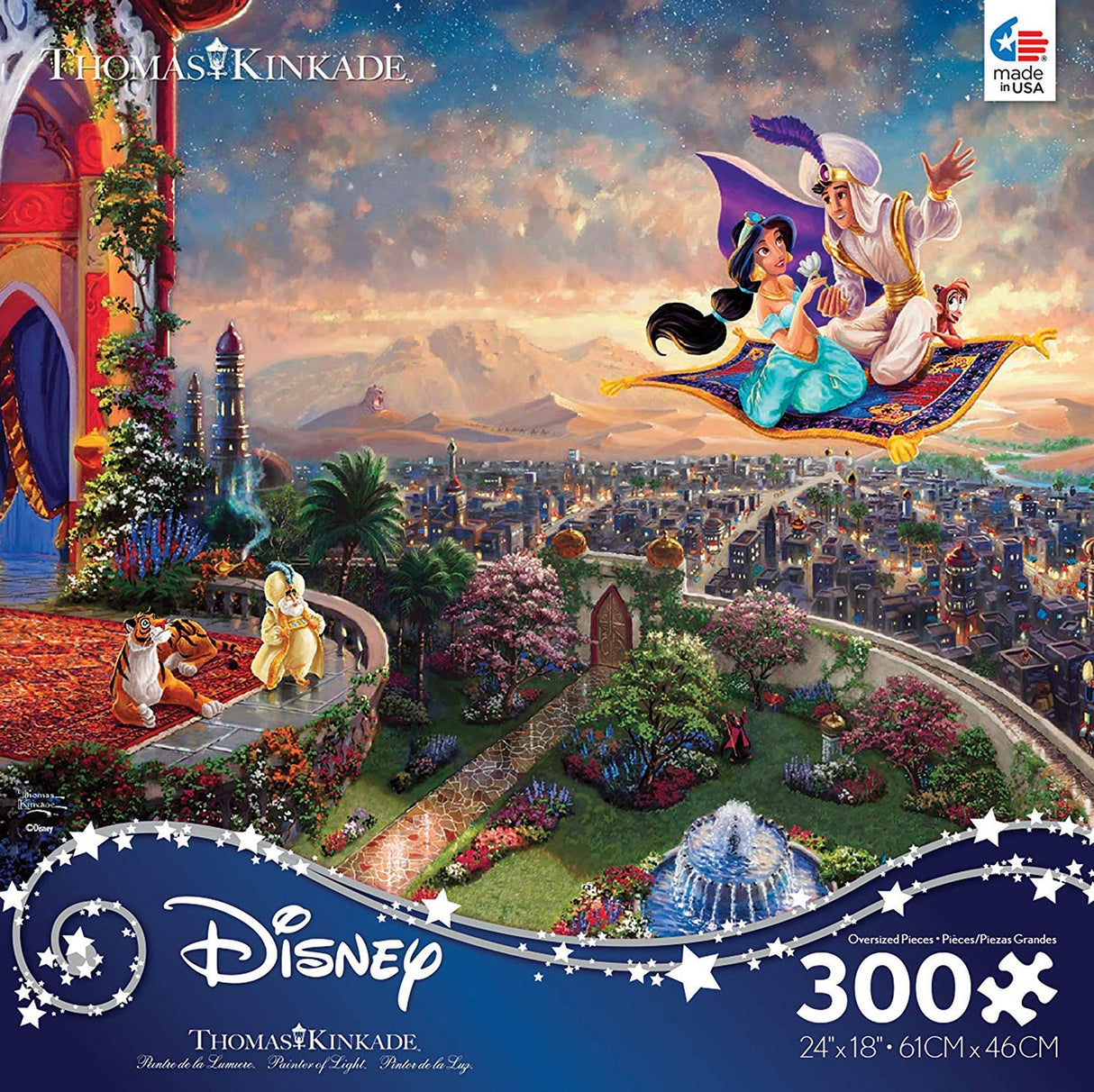 Ceaco - Thomas Kinkade - Disney Princess Collection - Aladdin - 300 Piece Jigsaw Puzzle Ceaco