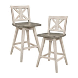 Homelegance Amsonia Counter Height Swivel Barstool (Set of 2), White Homelegance