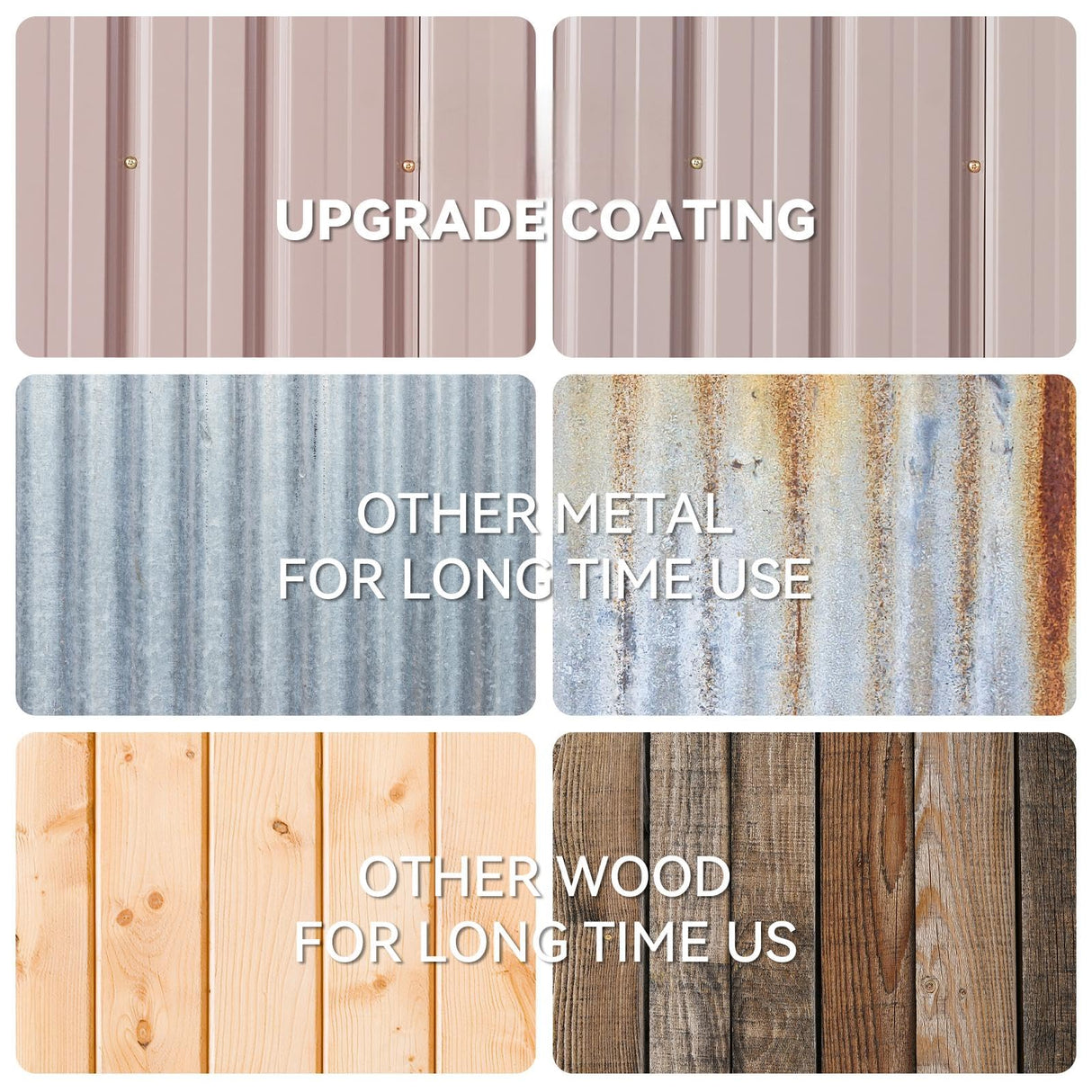 Breezestival 6'x4' Lean to Shed Galvanized Steel Storage Sheds with Side Door Waterproof Utility Shed with Sloped Roof for Mower, Bike, Garden Tools (Brown) Breezestival