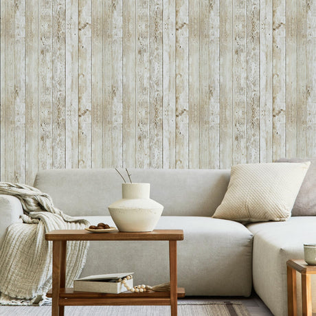 Abyssaly Contact Paper Wood Peel and Stick Wallpaper 17.71" X 118" Self-Adhesive Removable Wallpaper Decorative Wall Covering Vintage Wood Panel Interior Film Abyssaly