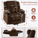 Gehtmnl Large Power Lift Recliner Chair with Triple Motor for Elderly, Independent Power Head Back Foot Adjustments, Infinite Position, Lay Flat, Lift Chairs Recliners - Plush Flannel (Dark Brown) Gehtmnl