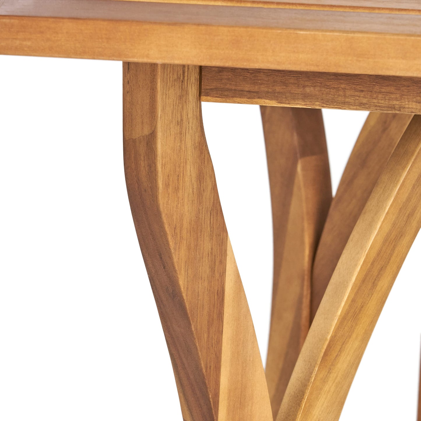 Christopher Knight Home Hermosa Acacia Wood Rectangular Table, Teak Finish - WoodArtSupply