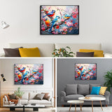 LELEMON Diamond Art Kits for Adults,Birds Diamond Painting Kits for Adults,Flower Dimond Art Paintings, 5d Diamond Painting Kit with Diamond Painting Accessories for Home Wall Decor 12 x 16inch LELEMON