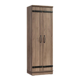 Sauder HomePlus 2-Door Farmhouse Storage Cabinet/Pantry cabinets, Salt Oak Finish Sauder