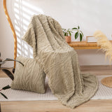 YUSOKI Sherpa Throw Blanket-3D Stylish Design Super Soft Fuzzy Cozy Warm Blanket Thick Plush Fluffy Furry Blankets for Teen Girls Women Couch Bed Sofa Chair Men Boys Gift(Tan,50"x65") YUSOKI