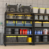 BuxWellBang 5 Tier Garage Storage Shelves - 32" W x 16" D x 63" H Adjustable Heavy Duty Metal Shelving Unit, Garage Shelving Organizers and Storage Utility Rack for Basement, Pantry, Kitchen, Black BuxWellBang