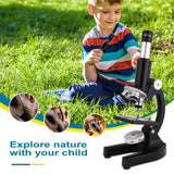 OOZSTAR Microscope for Kids 40X-2000X, Microscope for Children 8-12 Years Old with LED Fill Light, Slides and specimens Ideal for School Labs Homeschooling OOZSTAR