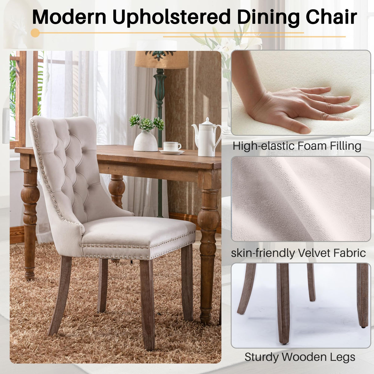 63"-94" Extendable Dining Table Set with 10 Beige Upholstered Chairs, 11 Piece Modern Oval Kitchen Table Set for 10 People, Space-Saving Expandable Dining Room Table Set with Wood Fluted Base Nimaolt