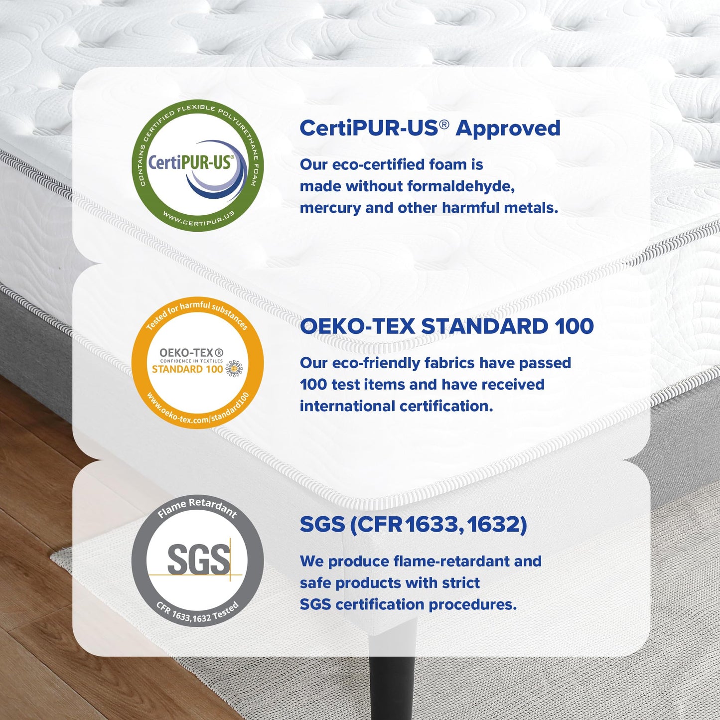 Olee Sleep Queen Mattress, 10 Inch Plush Cloud Hybrid Mattress, Gel Infused Memory Foam, Pocket Spring for Support and Pressure Relief, CertiPUR-US Certified, Bed-in-a-Box, Soft, Queen Size