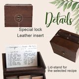 Personalized Recipe Box with Dividers & Cards - Wooden Kitchen Set for 4x6 or 5x7 Recipe Cards - Farmhouse Recipe Holder - Thanksgiving Gift, Christmas Gifts Ideas, Bridal Shower Gifts for Bride to Be WoodPresentStudio