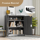 Athena Collection Metal Storage Cabinet with Doors and Shelves, 36" Garage Storage Cabinet with Lock for File, Home, Office, School, Garage, Black Athena Collection