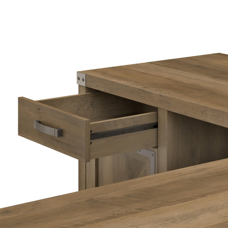 kathy ireland Home by Bush CGD160RCP-03 60-Inch L-Shaped Desk with Drawer, Reclaimed Pine Bush Business Furniture