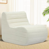 KKdema Bean Bag Chair, Fireside Bean Bags Lazy Sofa Sack, Big Beanbag Chair Floor Couch, Memory Foam Lounge Chair for Bedroom, Living Room, Office and Home, White KKdema