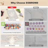 EOBROMD Framed Paint by Numbers Kits for Adults Bus in Forest, DIY UFO Acrylic Paint by Number on Stretched Canvas, Painting Kits Adults Oil Paint by Numbers for Home Decor 12x16inch EOBROMD