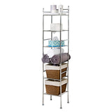 Honey-Can-Do BTH-03484 6 Tier Metal Tower Bathroom Shelf, 12.6â€ L x 11â€ W x 59.8â€ H, Chrome Honey-Can-Do