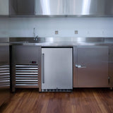 NewAir 24" Outdoor Beverage Refrigerator | 5.3 Cubic Feet Storage| Weatherproof Stainless Steel Fridge | Built-In or Freestanding Outdoor Patio Fridge For Beer, Wine, Food NCR053SS00 NewAir