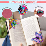 LINFANG 12 Pcs Diamond Painting Bookmark, DIY Corner Book Makers for Book Lovers, Diamond Art Beginners, Small Diamond Art Kits, Paint by Art Crafts Supplies Gift for Women Girls (Butterfly) LINGFANG