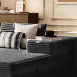 AreShark 105.5" Modular Sectional Sofa L-Shape, Modular Cloud Sofa with Deep Seat for Living Room Bedroom, Upholstered Couches No Assembly Required (Gray Right Facing Chaise) AreShark