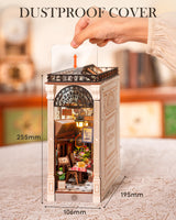 Rolife DIY Book Nook Kit for Adults European Arcade Street Scene, Miniature House Kits 3D Wooden Puzzle Booknook with LED Lighting, Home Decor Craft Creative Gift for Mom Dad Teens Rolife