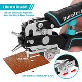 DURATECH Leather Hole Punch, Heavy Duty Belt Hole Punch Plier with 6 Solid Holes for Belts, Watch Bands, Straps, Pet Collars, Saddles, Shoes, Fabric, DIY Home or Christmas Craft Projects DURATECH