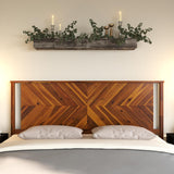 Bme Vivian Rustic Golden Brown Headboard - Solid Acacia Wood, Scandinavian Design, Easy Assembly, King Size Bme