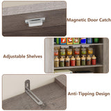 BORNOON Pantry Organizers and Storage Cabinet, 70” Barn Door White Kitchen Cabinet with Drawers and Adjustable Shelf, Tall Pantry for Kitchen, Dining Room, Living Room Bedroom BORNOON