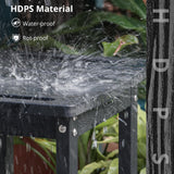 LUE BONA HDPS Shower Benches for Inside Shower, Black Shower Stool for Shaving Legs with Shelf, Waterproof Shower Chair Seat for Spa Bathroom, Weather Resistant/Non-Slip/Handles/Indoor or Outdoor Use LUE BONA