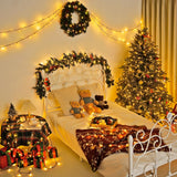 JMEXSUSS 66ft 200 LED Christmas Lights Outdoor, Warm White Christmas Tree Lights Indoor Plug in, 8 Modes Twinkle Christmas String Lights for Tree Outside Bedroom Wedding Party Ceiling Home Decorations JMEXSUSS