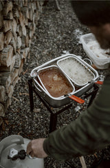 Gas One Double Fryer with 2 Baskets Propane Burners for Outdoor Cooking – Heavy Duty 18Qt Aluminum Pot Outdoor Deep Fryer with Cast Iron Burner – Propane Deep Fryer with Thermometer Gas One