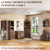 LUXOAK Farmhouse 24” Bathroom Wall Cabinet with Sliding Barn Door & Adjustable Shelf, Medicine Cabinet Wall Mounted, Storage Cabinet for Bathroom, Toilet, Kitchen, Living Room, Reclaimed Barnwood LUXOAK