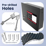 KornerBatl Hidden In Wall Safes Between Studs with Removable Pegboard, 0.405 Cubic Ft. Hidden Security Floor Safe with Key Lock for Handgun, Jewelry, Passport KornerBatl