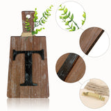 Jetec Cutting Board Eat Sign Set Hanging Art Kitchen Eat Sign Fork and Spoon Wall Decor Rustic Primitive Country Farmhouse Kitchen Decor for Kitchen and Home Decoration (Gray, White, Brown) Jetec