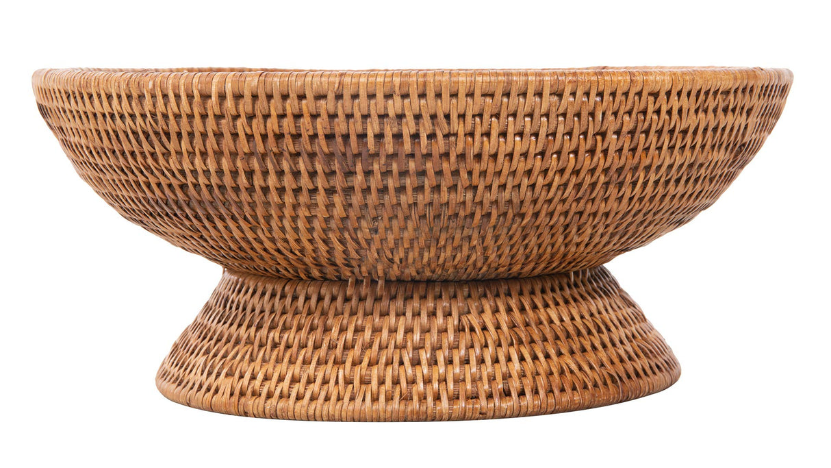 Kouboo La Jolla Rattan Fruit Bowl, Large, Honey-Brown Kouboo