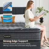 Queblox Twin Mattress, 10 Inch Hybrid Mattress in a Box, Medium Firm, Memory Foam and Individual Pocket Springs for Pressure Relief, CertiPUR-US Certified Queblox