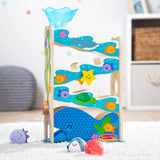 Melissa & Doug Rollables Wooden Ocean Slide Infant and Toddler Toy (5 Pieces) - FSC Certified Melissa & Doug