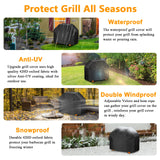 Aoretic Grill Cover 48inches Gas-BBQ Grill Cover for Outdoor Outside Grill Waterproof,Anti-UV Material with Hook-and-Loop & Adjustable Hem Drawstring for Weber Nexgrill Char-Broil Monument Dyna-Glo Aoretic