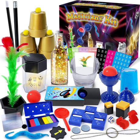 PATIFEED Magic Kit, 50+ Magic Tricks for Kids with Instructions for Each Trick to Perform, Magic Set for Girls Boys Beginners PATIFEED