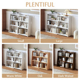 IOTXY Modular White 3-Tier Extendable Ladder Bookshelf for Small Spaces IOTXY