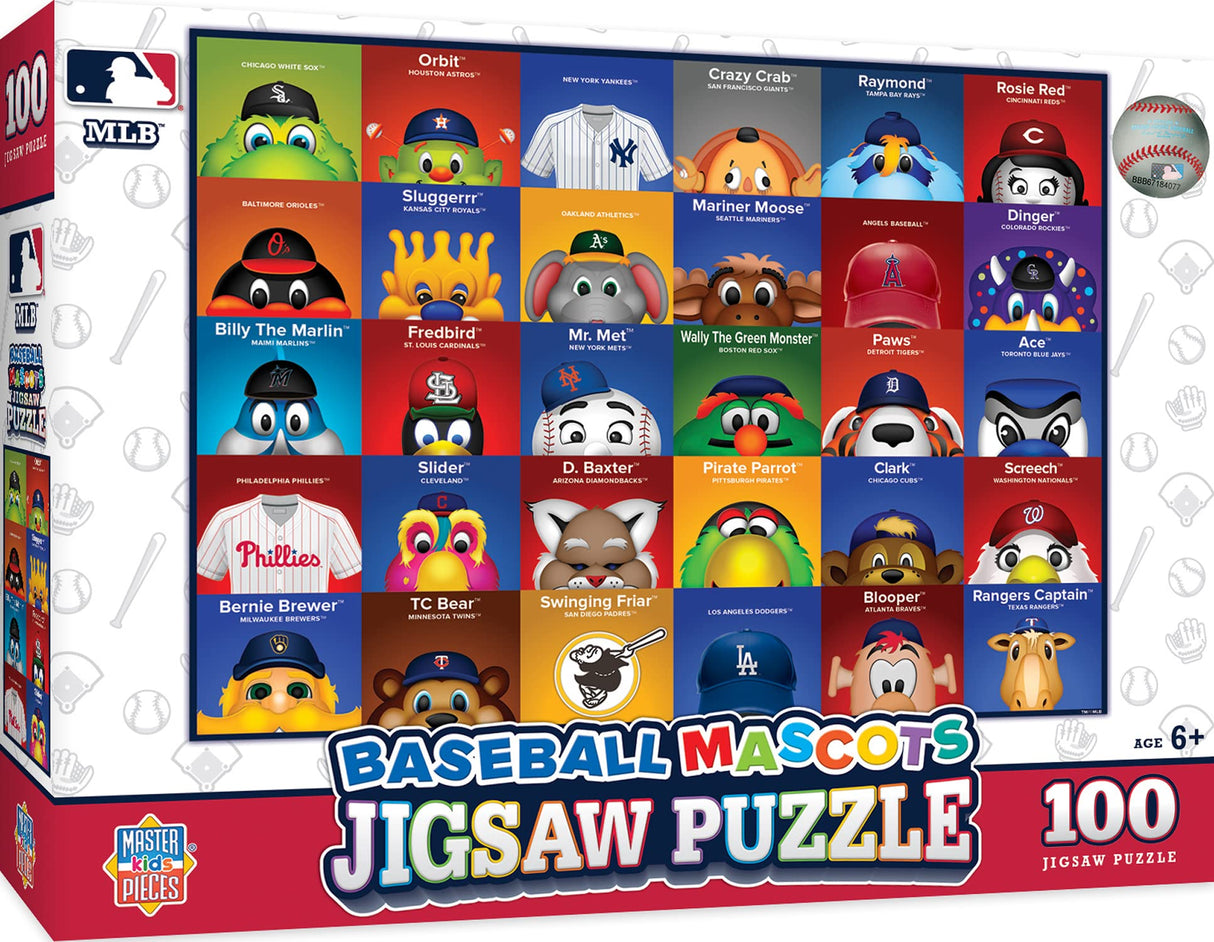 MasterPieces MLB1050: MLB Mascots 100pc Puzzle Masterpieces