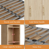 Queen Murphy Bed with Storage Bookcase & 4 Adjustable Shelves,Foldable Space-Saving Queen Wood Wall Bedframe with Metal Legs,Hidden Bedframe for Guest Room,Study,Home,Office,Bedroom,Natural Wood Color BEQAI