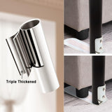 Stainless Steel Canopy Bed Frame Queen Size, Sturdy Post Poles Thicken Queen Size Canopy Frame for Metal Bed Wood Bed Bedroom Decor, Black Jondow