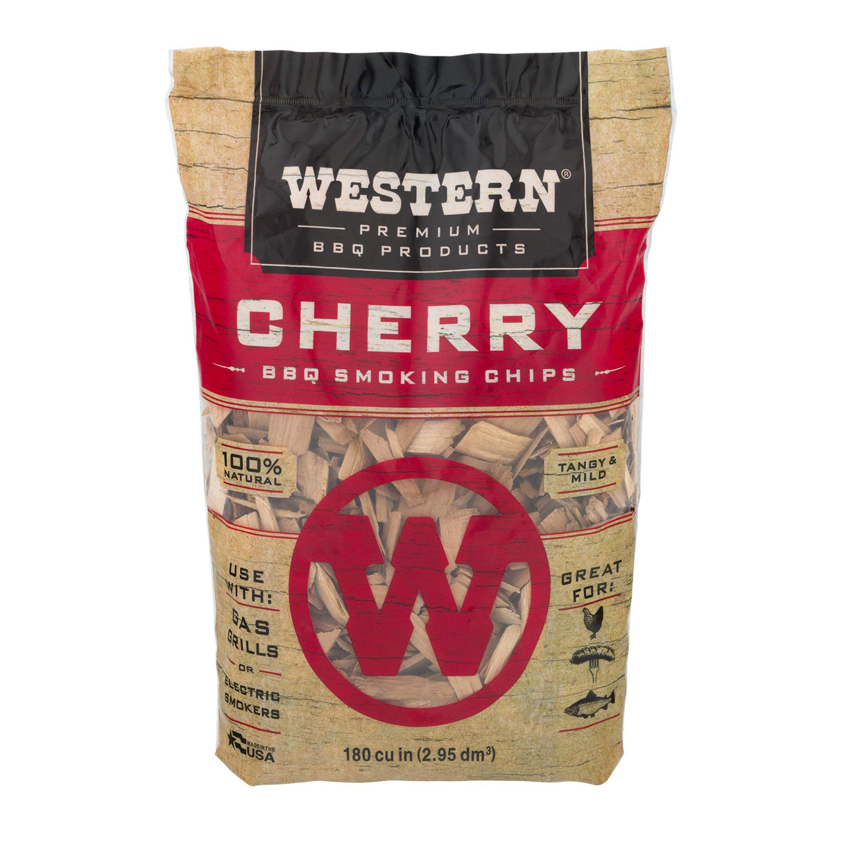Western BBQ Smoking Wood Chips Variety Pack Bundle (4)- Apple, Mesquite, Hickory, and Cherry Flavors (Original Version) Western