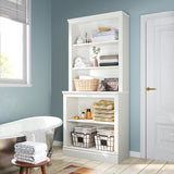 Bevfint 72" Tall Bookcase, White Large Floor Standing Bookshelf, 5 Tier Shelves Open Storage Organizer, Book Case for Living Room Hallway Kitchen Home Office Bedroom, White - 5 Tier Bevfint