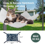 TIMHAKA Catio Outdoor Cat Enclosure with Tunnel, 2 in 1 Outside Pet Playground Include 1 Catio and 1 Tunnel, Cat Enclosure with Cats Hammock and Waterproof Cover, Indoor Outdoor Cats Cage with 2 Door TIMHAKA