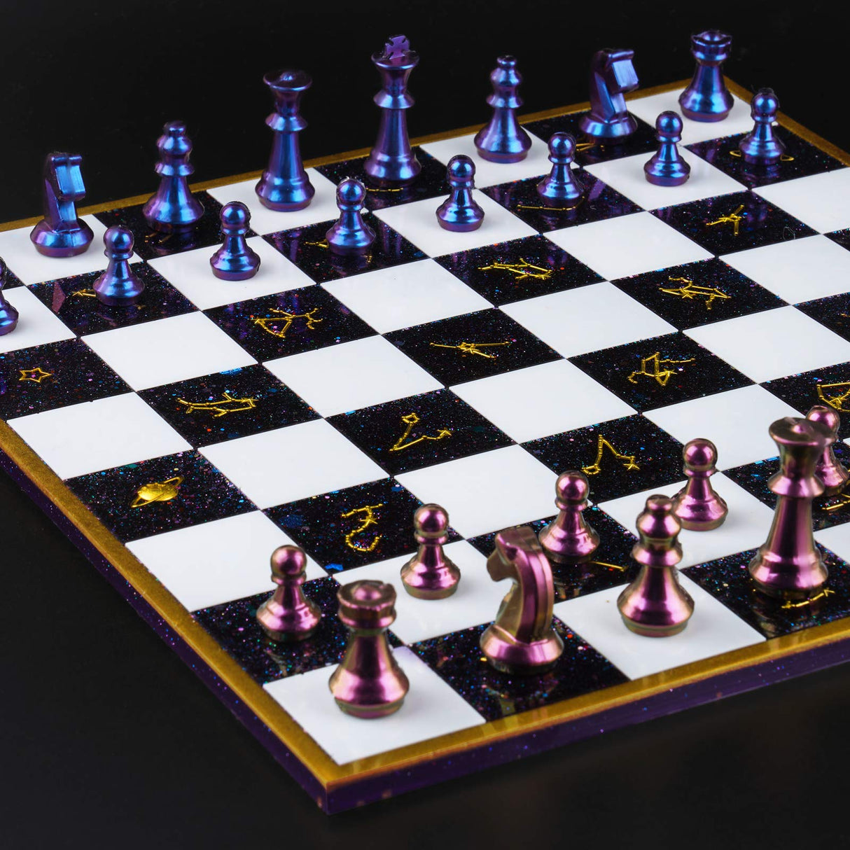 NiArt Chess Mold for Resin Casting 12.4"x12.4" Board Soft Silicone 3D Art DIY Crafts Making Kit Epoxy UV Plaster Glossy Tray Holder Home Decor Restaurant School Office Ornament Jewelry Agate Coaster NiArt