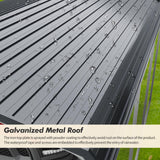 Outdoor Metal Carport, 10x15 Heavy Duty Carport, Car Shelter with Galvanized Metal Roof and Updated Frame, Canopy for Garage, Pickup, Boats and Tractors PhoenixCrest